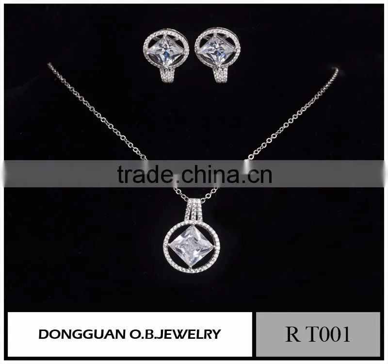 New arrival fashion costume jewelry set new designs zircon alibaba jewelry