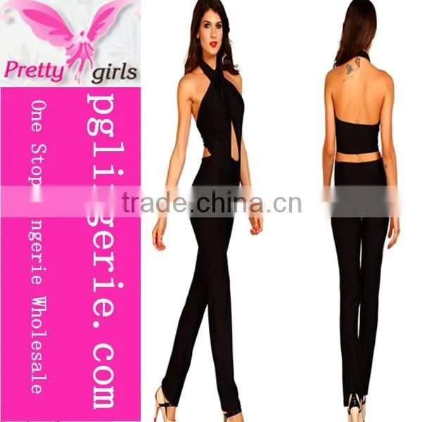 Women Jumpsuits 2016 Sexy Leather Jumpsuit