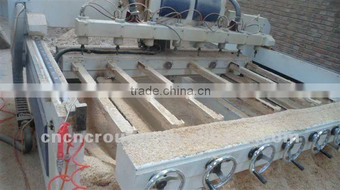 Eight Spindles art and craft cnc router with mass production for table legs and stair handrails