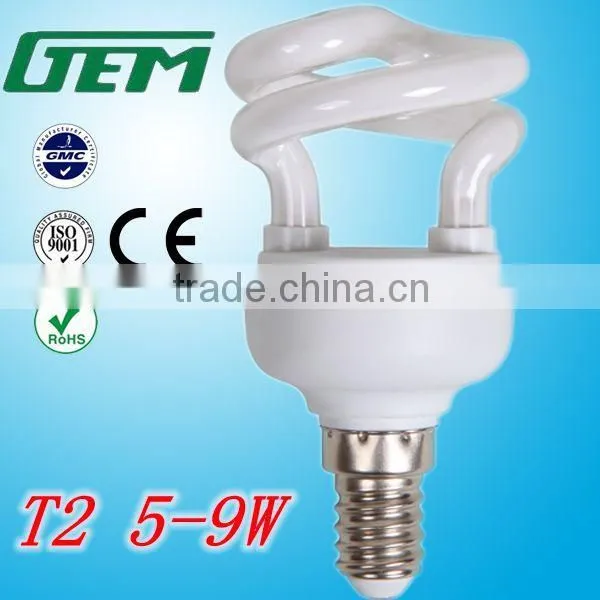 2700-6500K Energy Saving CFL 120V 7W Light Bulb From HangZhou Factory