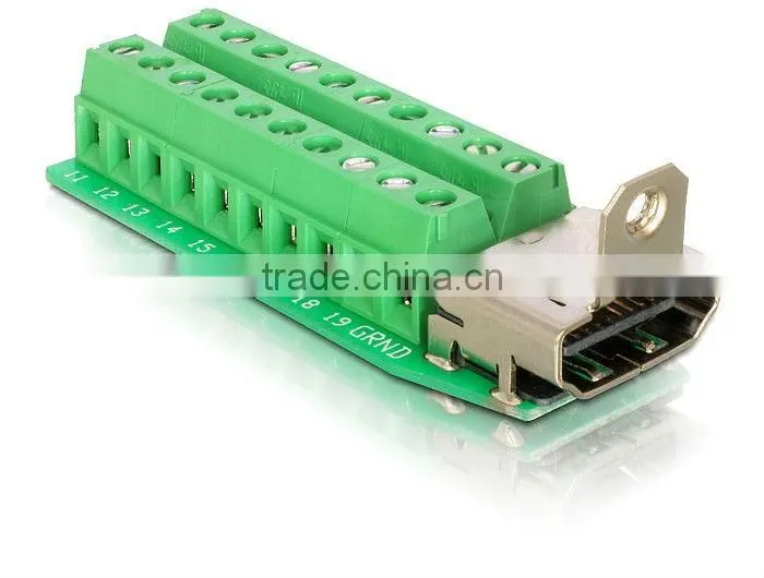DB9 terminal block female connector pitch 5.0mm