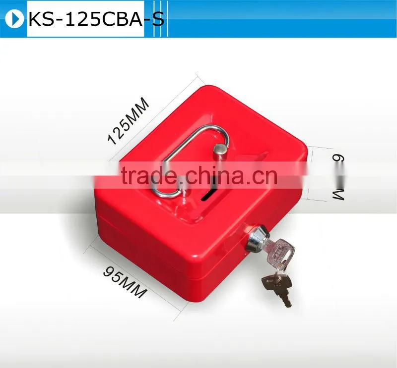 metal small money cash box with slot