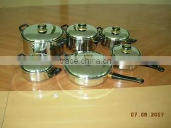 12 pcs stainless steel cookware set