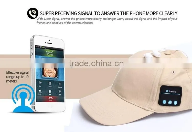 Smart Bluetooth Cap Baseball Cap Sun For Phones Outdoor Sport Bluetooth Stereo Music Hat Wireless headphone