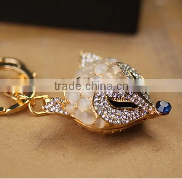 2014 Fashion Opal Fox Key Chain, Gift Bag Pendant ZTKC-150
