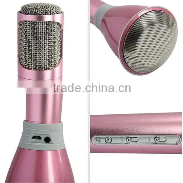 2016 new speaker KTV karaoke microphone player for samsung bluetooth microphone