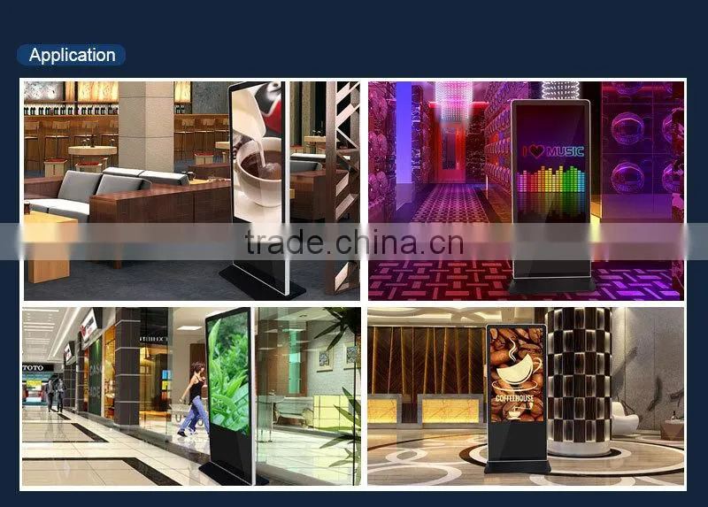 Control remoto indoor floor standing lg screen 55 inch interactive multi touch table/electronic advertising board