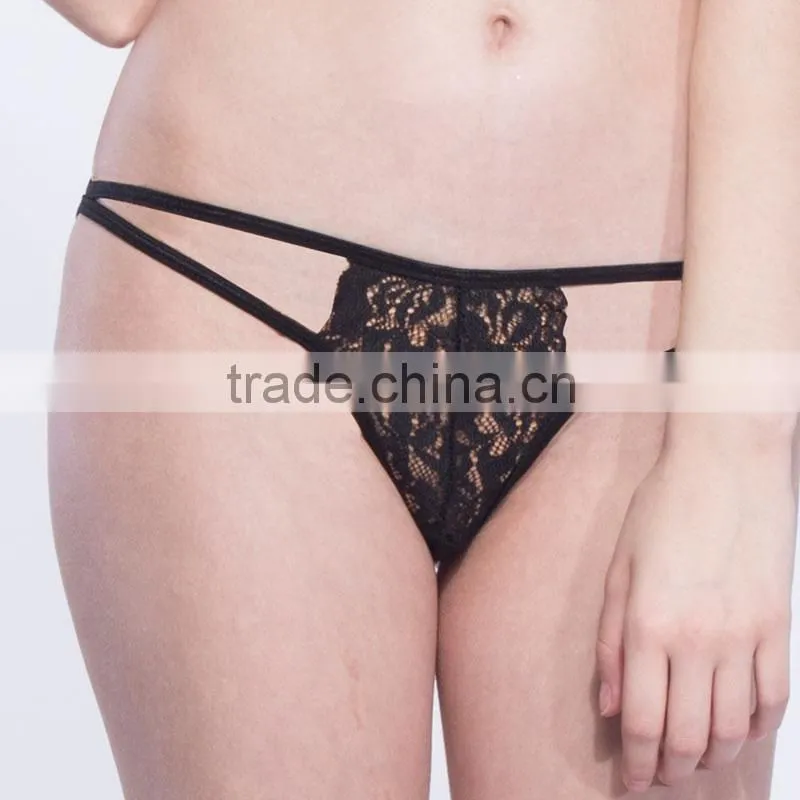 Graceful black sexy see through panty