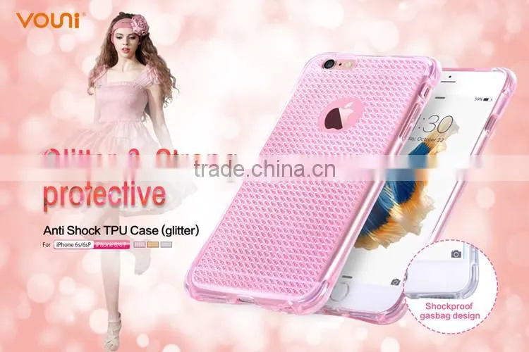 Luxury Bling Glitter Soft TPU Phone Back Cover Case For Iphone 6 6S 6 Plus