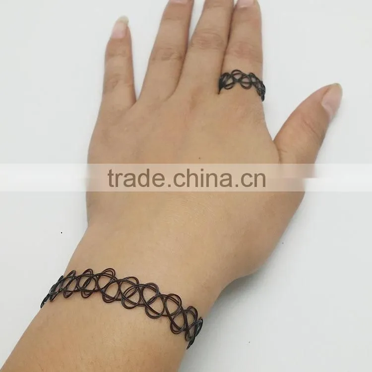 2014 fashion ladies' fishing thread weaving simulation tattoo fake tattoo punk vintage sexy necklace unisex imitation jewellry