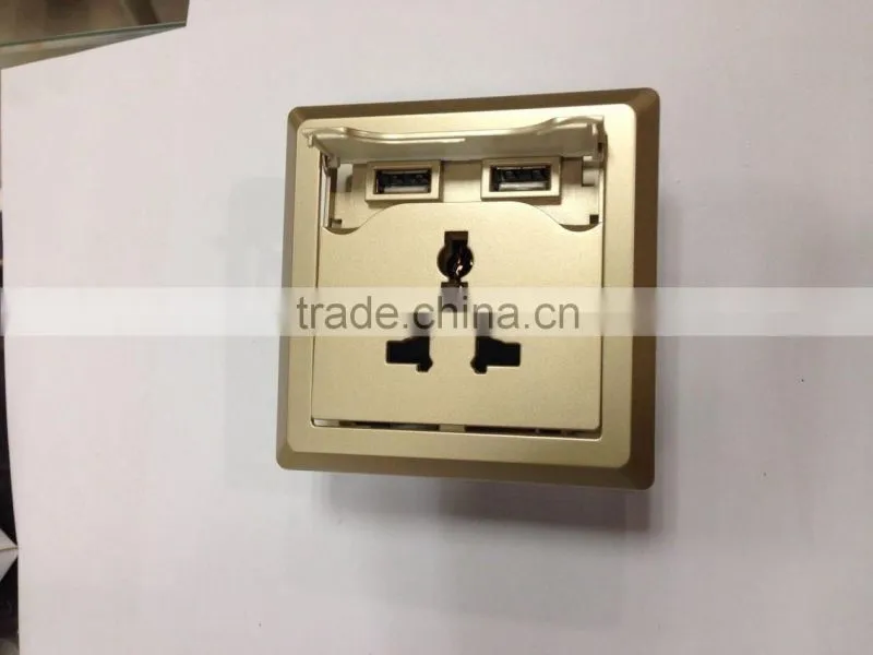New product 2016, USB universal wall socket for iphone ipad, 2 USB port wall socket