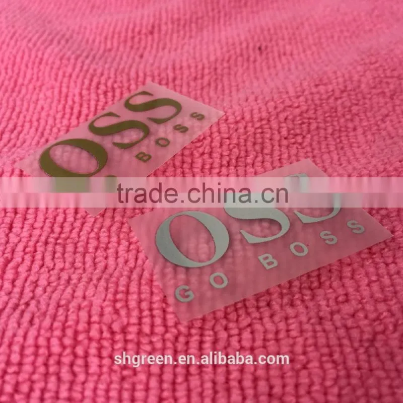 Garment collar PVC film heat press seal label