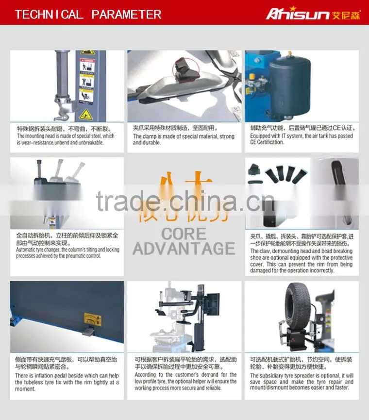 semi automatic tire changer car pneumatic tire changer