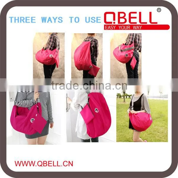 3-way easy to carry waterproof foldable travel backpack/bag