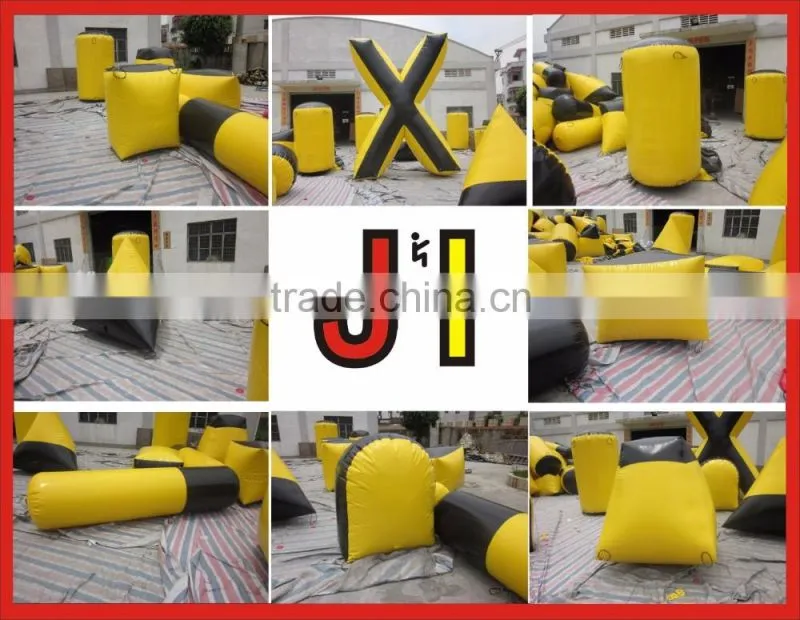 Black&Yellow 23 Pieces Cheap Millennium Field Inflatable Paintball Bunkers