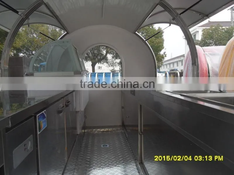 Small or big wheels fast food carts kiosk/food selling car/food street kiosk for salefood truck