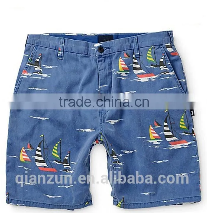 Wholesale mens custom cheap cotton beach board shorts