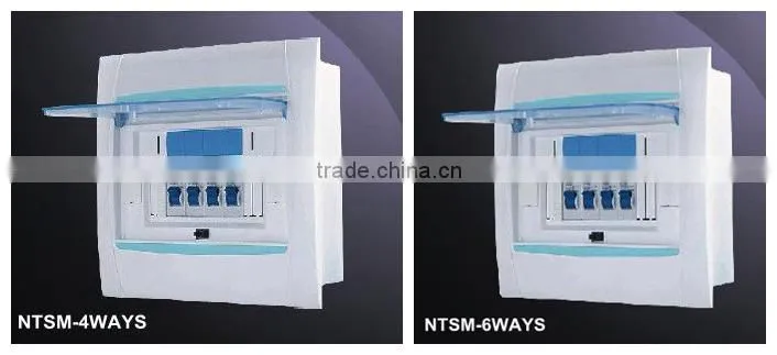 NTSM Series 4,6,8,12 Ways Plastic Electrical Distribution Box