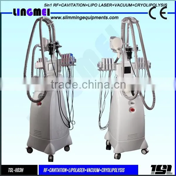 Lingmei Salon Use Auto Roller Lipo Laser Cryolipolysis Cavitation RF Vacuum Roller Slimming Machine