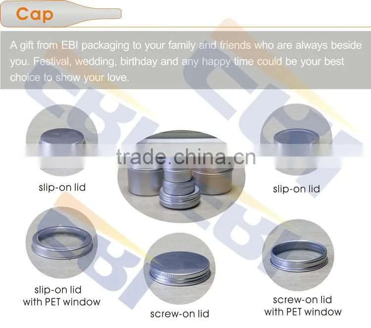 small cosmetic metal containers
