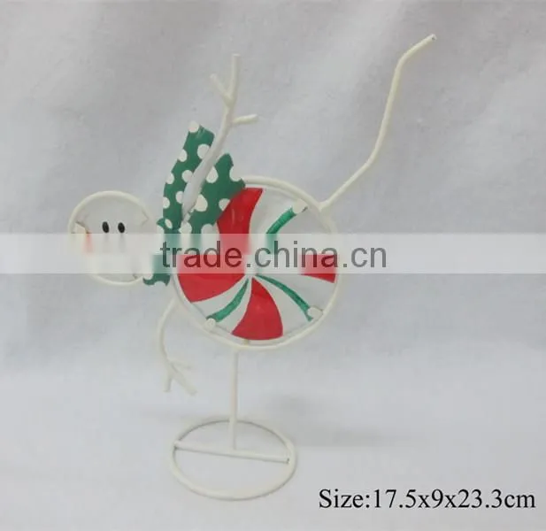 2014 new iron and glass candle holder for Chrismas day