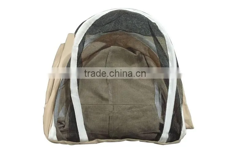Thick cotton material anti-bee suitst with attached helmet