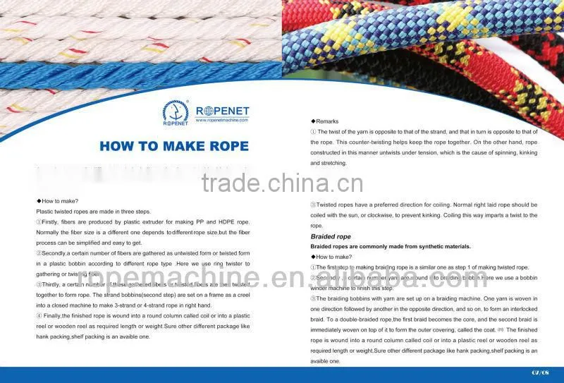 Rope Making Machine M :0086 15163879588 email:alice@ropeking.com