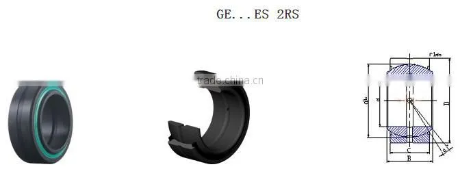 Lubricated Radial Spherical Plain Bearing GE50ES 2RS series