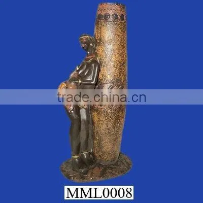 Egyptian Resin Small Vase Pharaoh Design