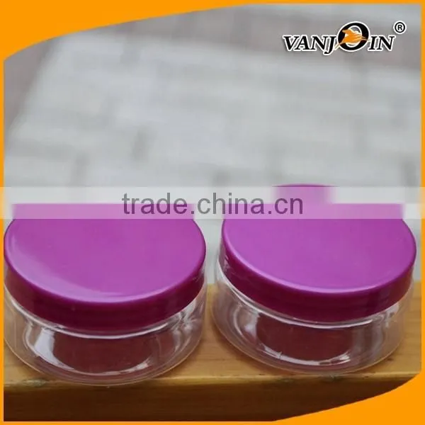 Cute 10ML Empty PET Plastic Baby Skin Care Jar with Pink Cap