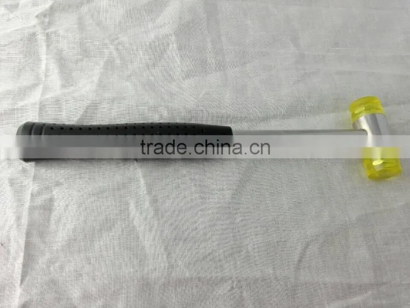 yellow and black steel tube install hammer plastic hammer made in China