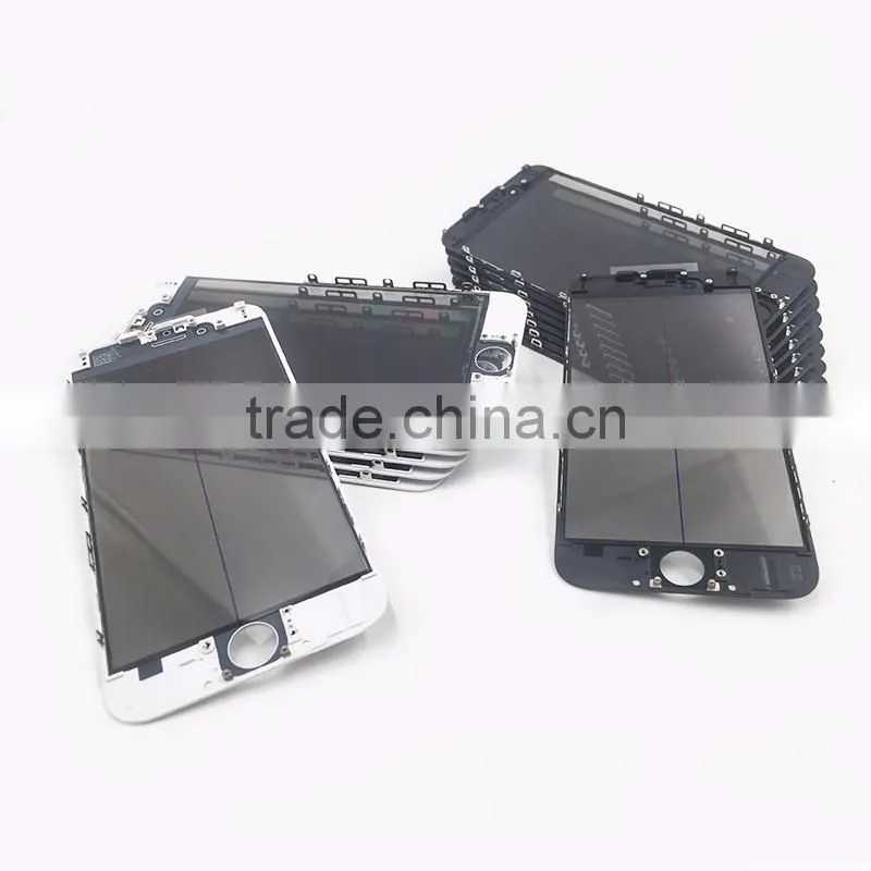 Front Glass Lens+ cold press bezel Frame+OCA Film for iphone 6 cold press frame