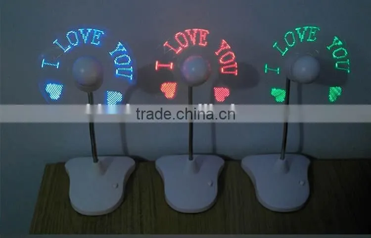 USB fan promotional usb fan Fashion program usb led fan usb programmable led message fan