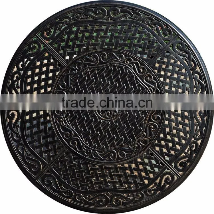 Bronze bbq table and chairs aluminium garden furniture