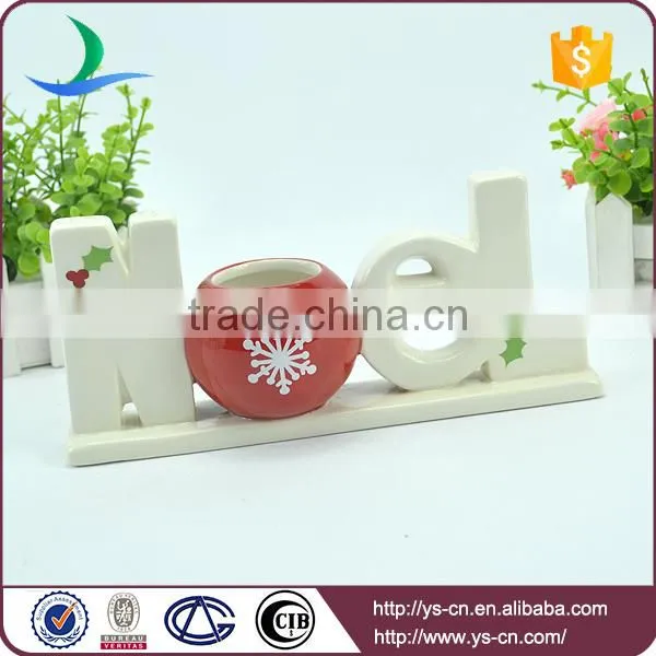 home decoration solid " NOEL" shape ceramic sign