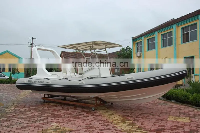 Hot sale fiberglass hull yacht boat RIB830A