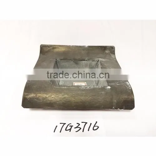 2017 new unique design black living room decoration hammered metal boat shaped flower vase