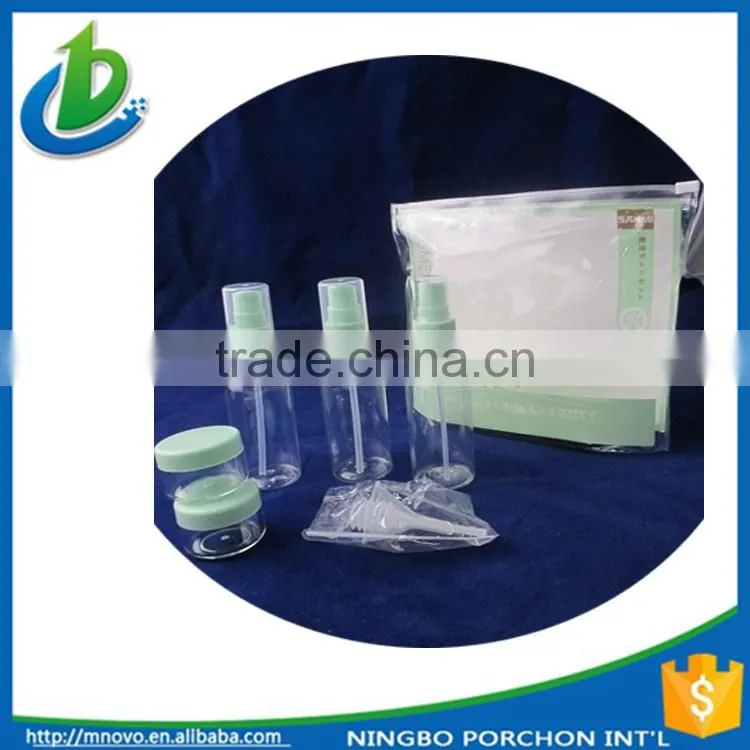 2016 new cheap hot sale plastic travel bottle set