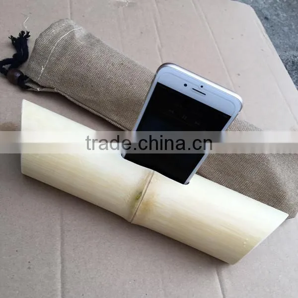 Customized logo bamboo portable speakers for mobile phone
