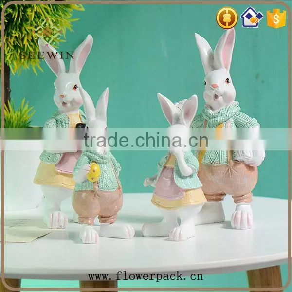 Creative resin rabbit household decorations and decorations