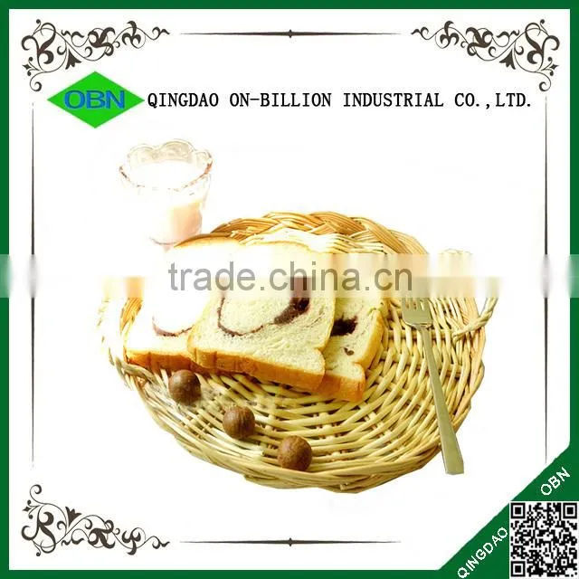 Sets decorative disposable wicker round basket tray