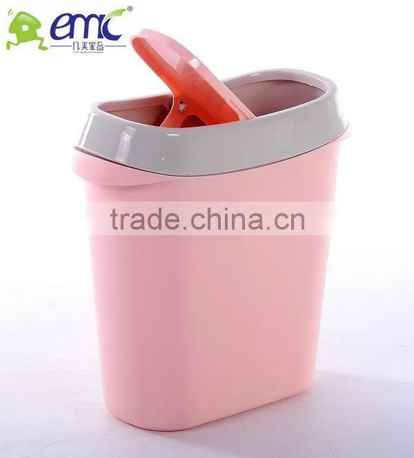 Hot selling plastic dustbin, table dustbin with flip lid