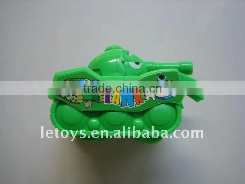 solid color inertia plastic mini tank car toy