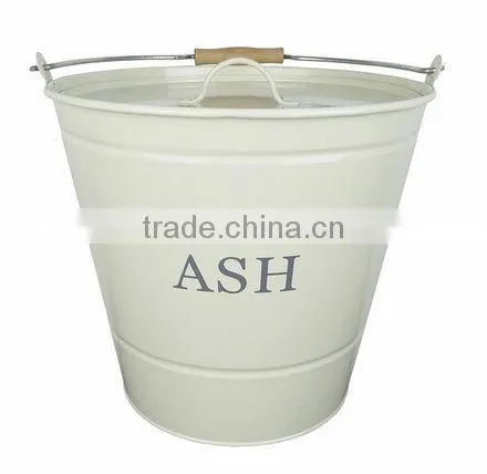Fireplace Tools Metal Black Coal Bucket Ash Holder With Metal Shovel