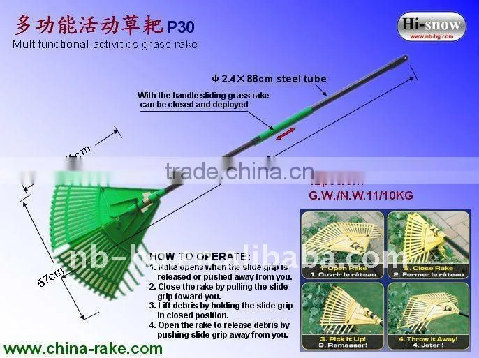 P30X Grass rake garbage bagsgroup sets,leaves collector ,leaf bagger
