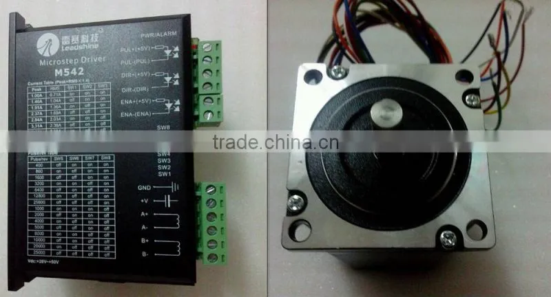 57hs22 and driver M542, stepper motor for laser engraving and cutting machine