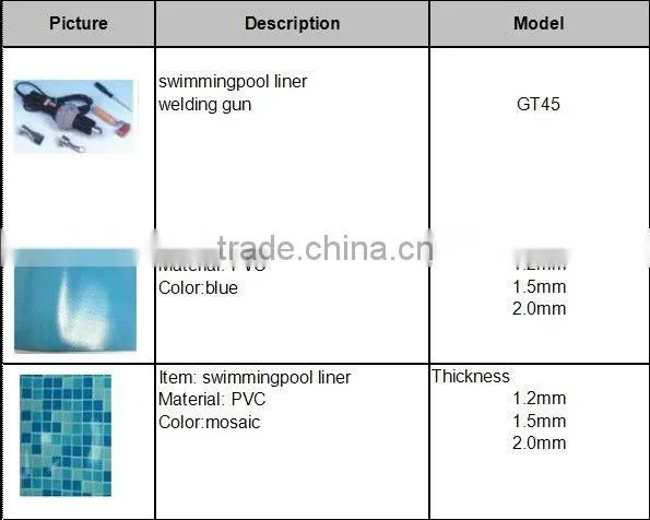 Wholesale factory price cover type swimming pool liner PVC