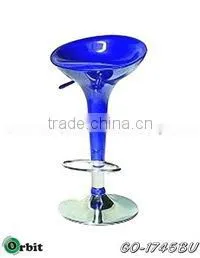 Plastic adjustable height bar chair, modern swivel pub bar chair