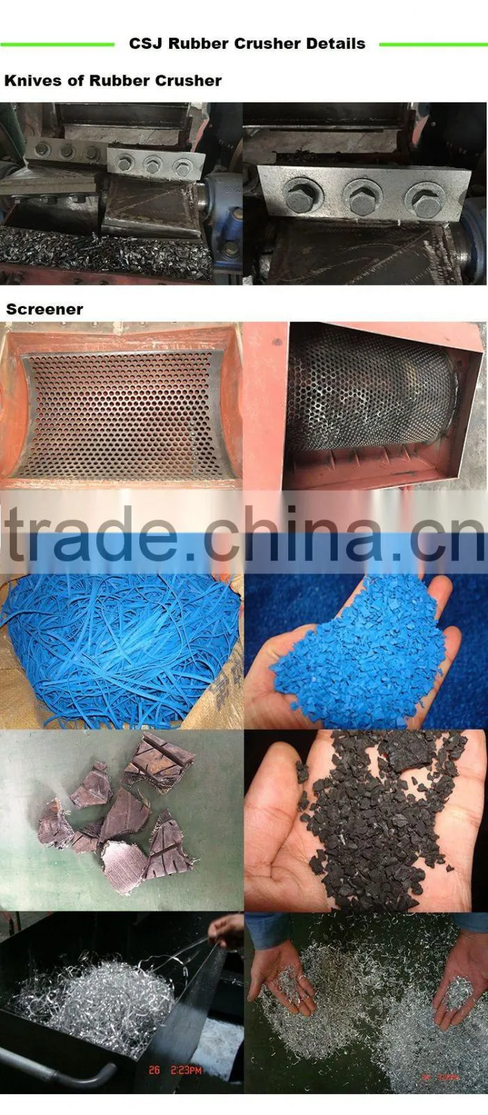 Single shaft waste plastic shredder
