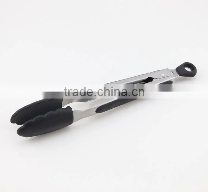 best selling 9 inches silicone food service tong